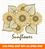 Sunflower icon set flower svg