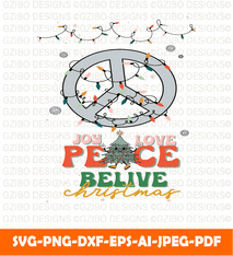 joy love Peace  Belive Christmas christmas sign svg | christmas 2022 svg - GZIBO