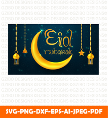 Eid mubarak greeting with lamp moon mosque beautiful background free vector template text Svg, Modern text Svg, Font Svg, Cut File for Cricut, Silhouette, Digital Download Handwritten Fonts, Farmhouse Fonts, Fonts for Crafting