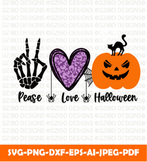 Happy halloween poster greeting card party invitation vector illustration SVG,  Savage love Svg,Flower Svg,  Sunflower Svg, Rose SVG,  Floral Svg, Wildflower Svg, Cut File for Cricut, Silhouette, Digital Download