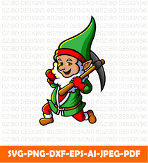 dwarf is holding pick axe esport mascot design   t shirt design graphic t shirt design Svg Christmas sign - GZIBO