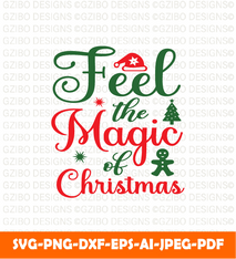 Feel the magic of Christmas t ishert silhouette disign digital download  christmas svg - GZIBO