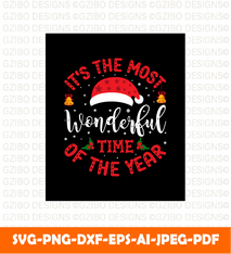 It's Most wonderful time of the year t shirt design christmas sign svg | christmas 2022 svg - GZIBO