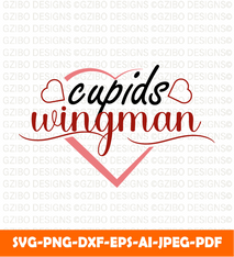 Cupid wingman  tshirt typography vector design - GZIBO