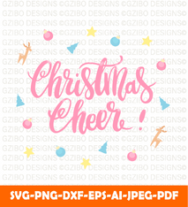 Handdrawing Quote christmas cheers graphic t shirt design christmas sign svg | christmas 2022 svg - GZIBO