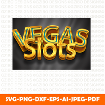 editable text effect vegas slots blue 3d bold luxury style modern text Svg, Font Svg, Cut File for Cricut, Silhouette, Digital Download Handwritten Fonts, Farmhouse Fonts, Fonts for Crafting