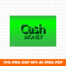 green cash money text effect editable text modern text Svg, Font Svg, Cut File for Cricut, Silhouette, Digital Download Handwritten Fonts, Farmhouse Fonts, Fonts for Crafting