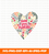 Lovely heart valentines day love you forever typography - GZIBO