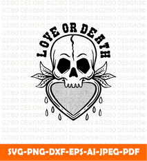 Skull love death savage love illustration tshirt jacket hoodie can be used