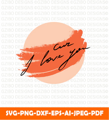 Cuzi love you vector ink lettering art hand drawn lettering phrase  Valentine 2023 svg - GZIBO