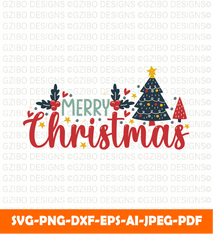 Merry Christmas typography colorful t shirt design vector christmas sign svg | christmas 2022 svg - GZIBO