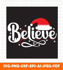 Believe Nightmare Before Christmas svg, skellington svg - GZIBO