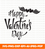 Happy valentines day handwritten vector lettering design calligraphic phrase with couple heart  | Valentine 2023 svg - GZIBO