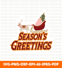 Seasons Greeting Cute Carnival elements holidays quotes holidays graphic t shirt design svg - GZIBO