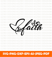 Faith Signature Faith text vector design christmas sign svg | christmas 2022 svg - GZIBO