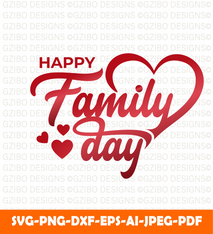 Greeting text happy family day SVG,  Family text Svg, Modern text Svg, Love text Svg, Font Svg, Cut File for Cricut, Silhouette, Digital Download Handwritten Fonts, Farmhouse Fonts, Fonts for Crafting