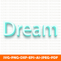 dream 3d text effect editable vector file modern text Svg, Font Svg, Cut File for Cricut, Silhouette, Digital Download Handwritten Fonts, Farmhouse Fonts, Fonts for Crafting