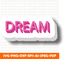 dream 3d editable text effect ( ) modern text Svg, Font Svg, Cut File for Cricut, Silhouette, Digital Download Handwritten Fonts, Farmhouse Fonts, Fonts for Crafting