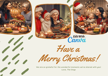 Printable OR Printed Photo Christmas Cards - Rustic Calligraphy Merry Christmas Photo Holiday Cards - GZIBO