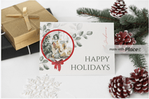 Christmas card template. Christmas card with photo. Instant download. Editable Template. - GZIBO