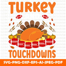 Turkey and touchdowns Turkey and Touchdowns png, Thanksgiving Clipart, Thanksgiving Turkey, Sublimation Design, grunge football, digital download - GZIBO