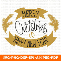 Merry christmas gold black lettering text, xmas greeting card, new year wishing bannerMerry Christmas Happy New Year SVG/ Merry Christmas / Noel/ Vector art/ SVG/png/jpg/eps/pdf/psd - GZIBO