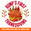 Bump's first thanksgiving My first Thanksgiving SVG PNG Files for cutting machines, digital clipart, baby's first thanksgiving, little turkey, fall - GZIBO
