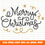 Merry christmas gold black lettering text, xmas greeting card, new year wishing bannerArt with frames and banners for birthdays graduation or new years instant download commercial use - GZIBO