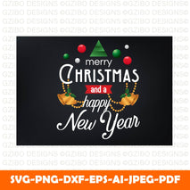 Sets of christmas typography Christmas SVG - Christmas Overlays - Holiday Word Art - Christmas Word Art - Gold Overlays - Christmas Printable Art - GZIBO