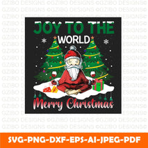 Joy to the word merry christmas t shirt design Retro Christmas SVG, Merry Christmas SVG, Christmas SVG, Vintage Christmas svg, Christmas t shirt design, Distressed Christmas Design - GZIBO