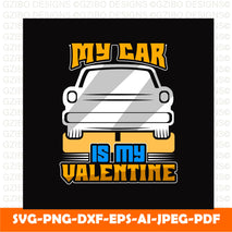 car-t-shirt-design t-shirt-design valentines-day car,balloon,love art  girl-stylish-clothes-svg