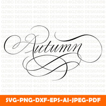 autumn-lettering-calligraphic-inscription-with-swirl-elements Modern Font svg - Cricut Fonts svg, Procreate Fonts svg, Branding Font svg, Handwritten Fonts svg, Farmhouse Fonts svg