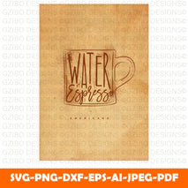 americano-cup-coffee-lettering-water-espresso-vintage-graphic-style-drawing-with-craft Modern Font , Cricut Fonts, Procreate Fonts,  Branding Font, Handwritten Fonts, Farmhouse Fonts, Fonts for Crafting