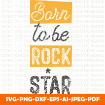 born-be-rock-star-positive-handwritten-with-brush-typography SVG, Heart Svg, Love Svg, Hearts SVG, Valentine Svg, Valentines day Svg, Cut File for Cricut, Silhouette, Digital Download