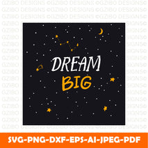 dream big text inspirational quote cards handwritten caption galaxy background full stars Modern Font ,Cricut Fonts, Procreate Fonts, Canva Fonts, Branding Font