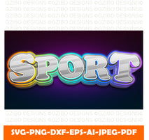sport 3d text effect with light effect Modern Font ,Cricut Fonts, Procreate Fonts, Canva Fonts, Branding Font
