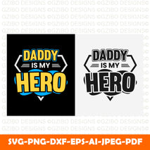 fathers-day-t-shirt-design-fathers-day-quotes-typography-t-shirt-poster-sticker-card A Sons First Hero A Daughters First Love Svg, Dad Svg, Father Svg, Father’s Day Svg, Dad Quote Svg, Dad Svg, Dad Dxf, Dad Cricut