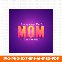 glossy-3d-text-mom-purple-background-elegant-greeting-card-design-happy-mother-s-day-celebration Happy Mother's Day Card Handmade & Personalised Mummy / Mom/ With love card Personalized Mothers day Gift