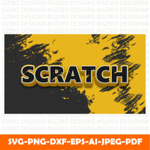 black yellow grunge word scratch editable text effect design template Modern Font ,Cricut Fonts, Procreate Fonts, Canva Fonts, Branding Font