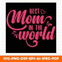 best-mom-world-typography-design-vector-tshirt-banner-poster-mug Happy Mother's Day Card Handmade & Personalised Mummy / Mom/ With love card Personalized Mothers day Gift