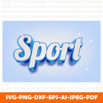sport 3d style font effect Modern Font ,Cricut Fonts, Procreate Fonts, Canva Fonts, Branding Font,svg