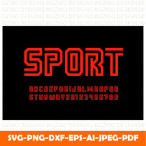 sport style font design alphabet letters numbers Modern Font ,Cricut Fonts, Procreate Fonts, Canva Fonts, Branding Font