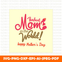 best-mom-world-flat-mothers-day-free-vector Happy Mother's Day Card Handmade & Personalised Mummy / Mom/ With love card Personalized Mothers day Gift