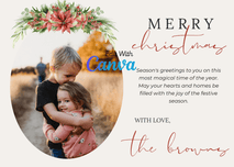 Christmas Canva & Photoshop Card Template, Holiday Card Template, Christmas Family Card, - GZIBO