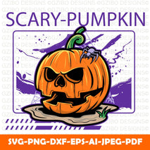scary pumpkin Jack o Lantern SVG, Pumpkin SVG, Scary Pumpkin Svg, Halloween Face SILHOUETTE Svg, Svg for Silhouette - Halloween svg, Jack o lantern - GZIBO