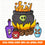 Witch cauldron halloween cartoon colored Halloween Witch with Pumpkin SVG, Witch SVG, Halloween Decal, Halloween SVG ,Witch Silhouette, Digital cutting file - GZIBO