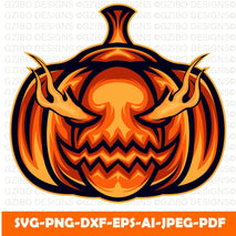 Pumpkin esport mascot logo Halloween Pumpkin Skeleton Skull PNG - GZIBO