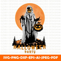 The grim reaper Pumpkin Svg, Png, Eps | Halloween T-Shirt | T-Shirt Template | Grim Reaper vector | Pumpkin Vector | Grim Reaper Pumpkin Vector. - GZIBO