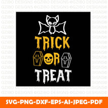Halloween background with trick or treat text Spooky SVG, Halloween shirt svg, Spooky shirt svg, Spooky Vibes svg, Halloween svg, trick or treat svg, Ghost svg, png, dxf files for cricut - GZIBO