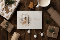 Christmas Card with Photo Template Printable Xmas Card Photo Holiday Card Templet Editable New Years Card - GZIBO